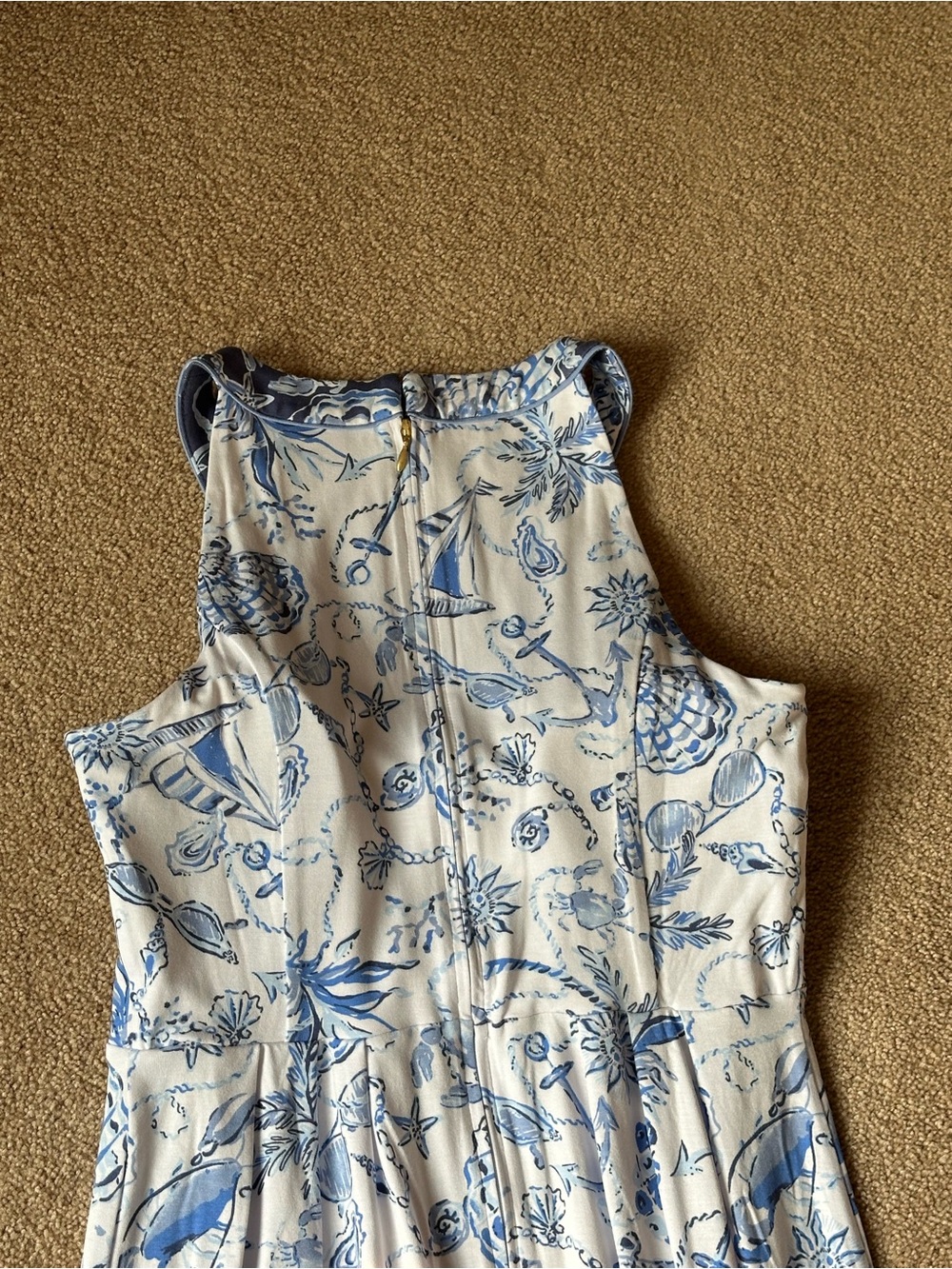 Lilly Pulitzer Blue & White Toile-Style Carmilla Maxi Dress - Picture 7 of 7